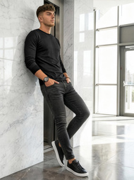 Мъжки дънки черни OZONEE O/JK2918Z