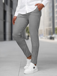 Мъжки панталони черно-бяло OZONEE DJ/5531Z