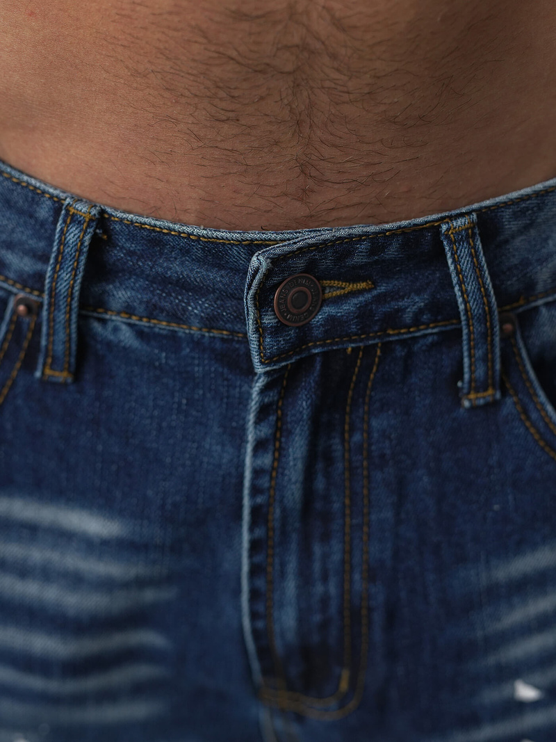 Мъжки дънки синьо OZONEE O/KK2885