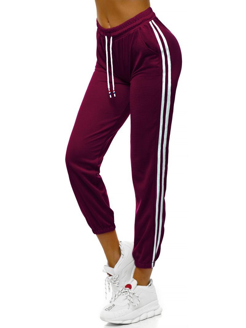 Дамски долнища на анцуг тъмно кестеняво OZONEE JS/1020/A6