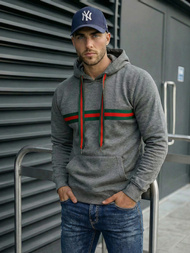 Мъжки суитшърт графитен OZONEE JS/8B1735/5Z