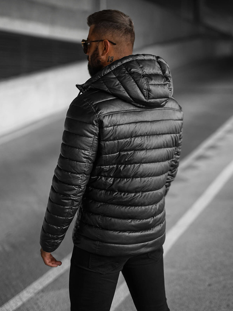 Мъжко яке черно OZONEE O/11Z8088