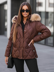 Дамско яке шоколад OZONEE JS/5M3226/158Z