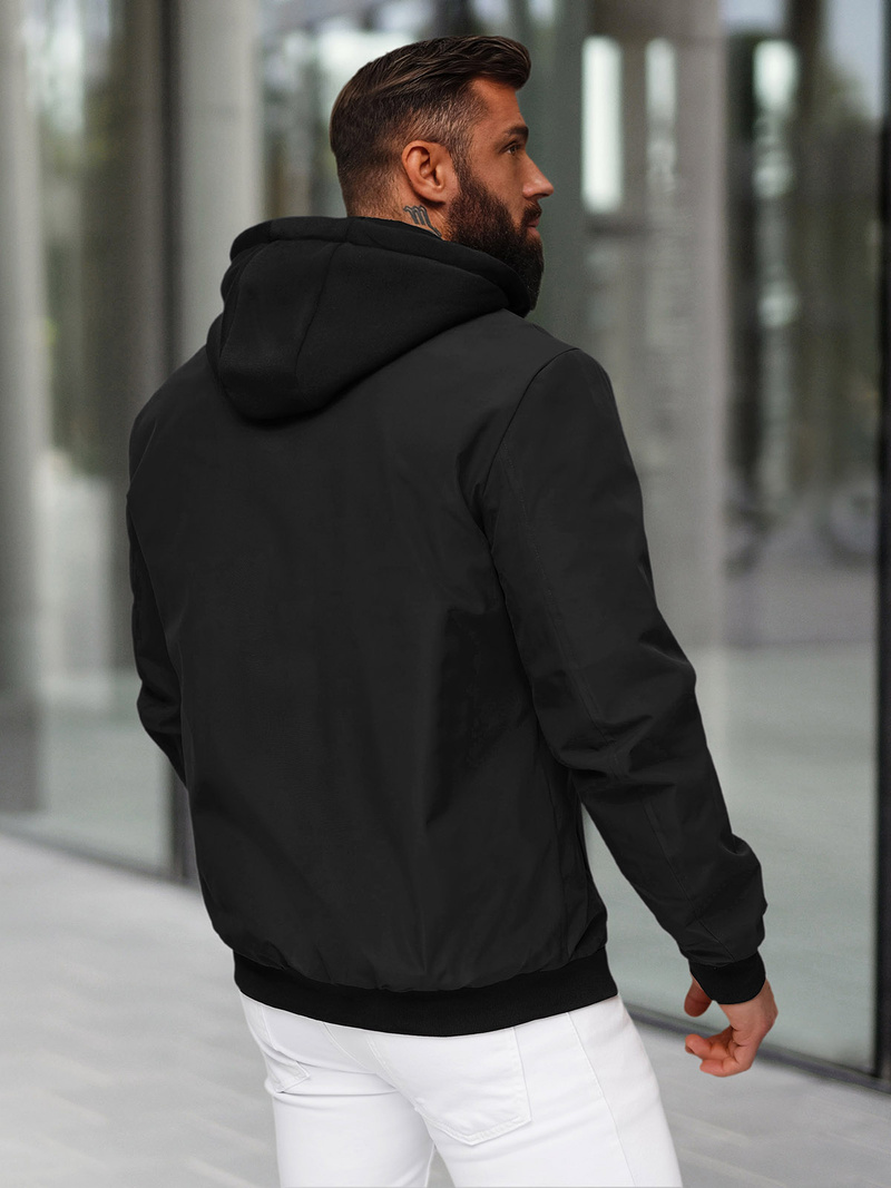 Мъжко яке черна OZONEE JS/62M9502/392