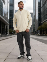 Мъжки суитшърт екрю OZONEE JS/HH016/1