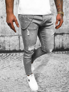 Мъжки дънки графитно OZONEE O/MB459