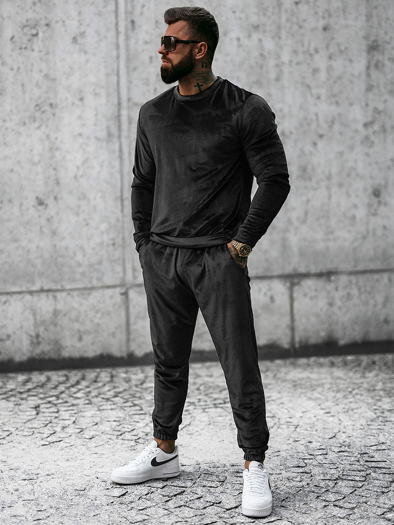 Мъжки спортен екип черен OZONEE O/D7516