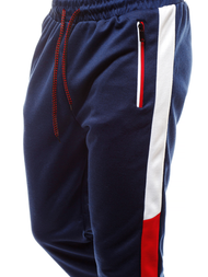 Мъжко долнище на анцуг тъмносиньо OZONEE JS/JZ11027