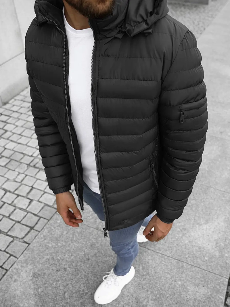 Мъжко яке черно OZONEE JS/M792/392