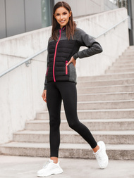 Дамско яке черно OZONEE JS/KSW4002Z