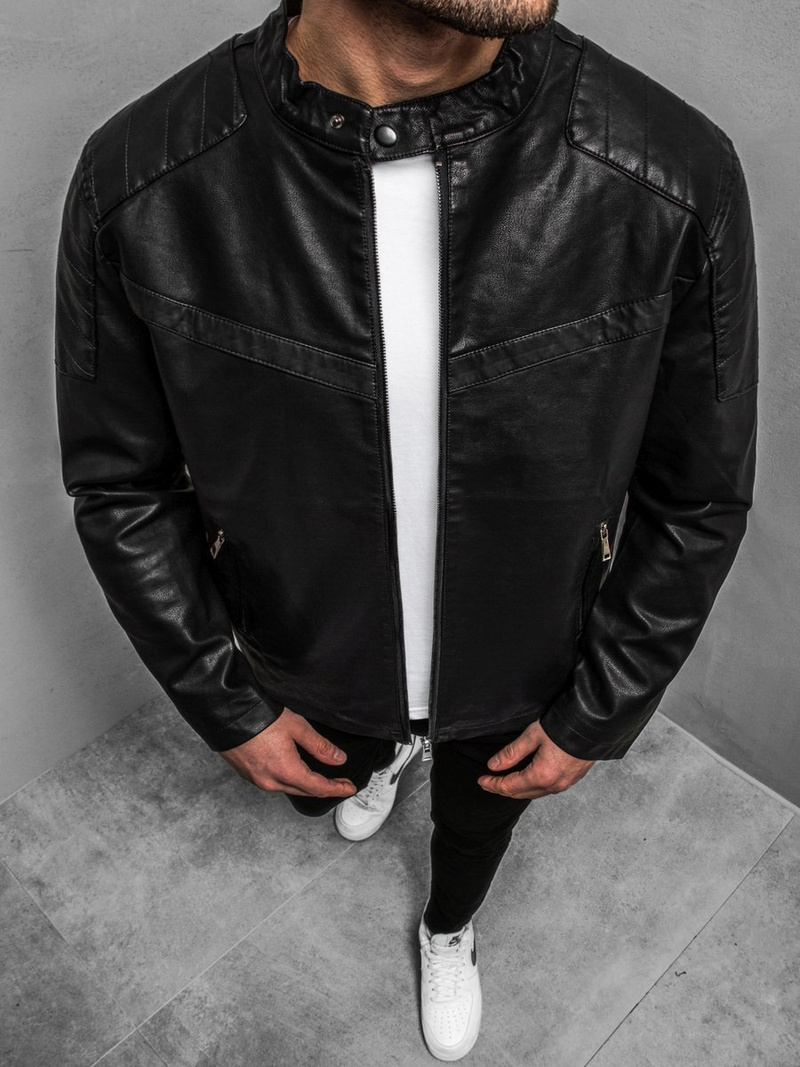 Мъжко яке черно OZONEE JB/JP1128Z