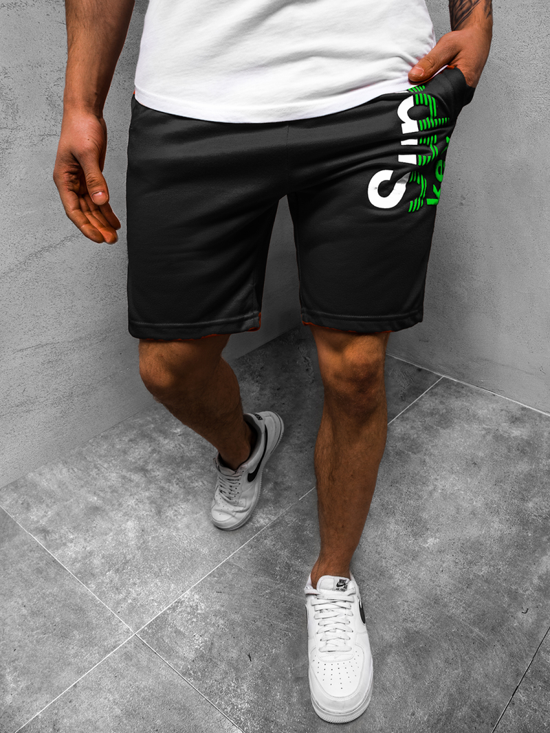 Мъжки панталонки черни OZONEE JS/NP01