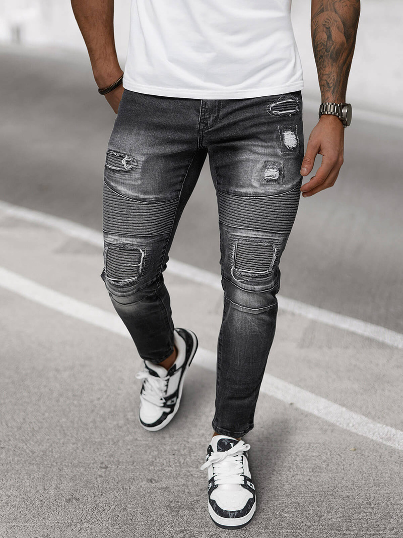 Мъжки дънки черни OZONEE NB/MP0142N