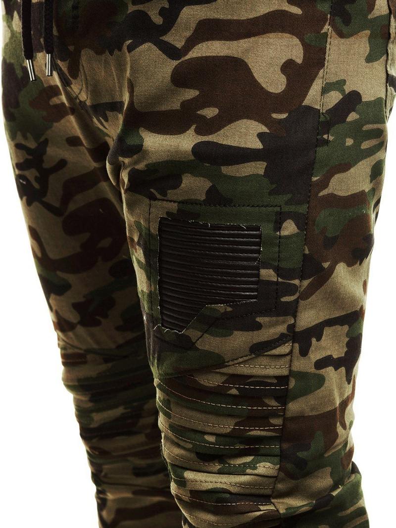 Мъжки панталони JOGGER камуфлажно-зелени OZONEE A/829