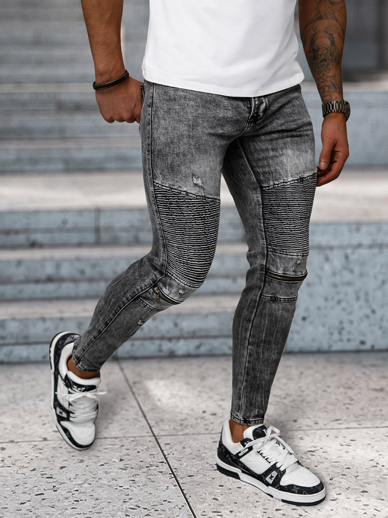 Мъжки дънки черни OZONEE NB/MP0069N