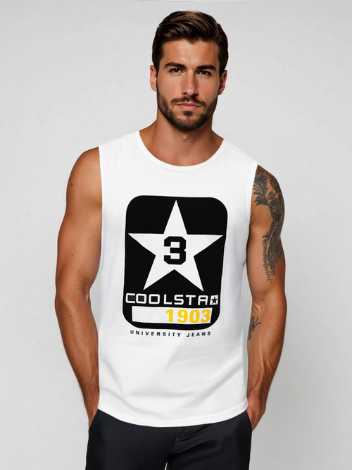 Мъжка тениска бяла OZONEE JS/8B1719/1