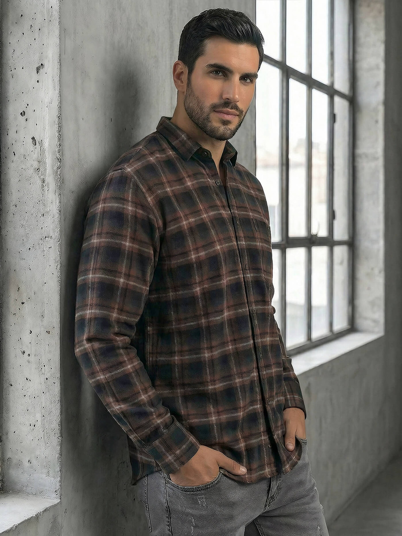 Мъжка риза тъмносиньо OZONEE V/V177Z