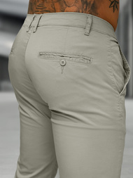 Мъжки чино панталони сиво OZONEE BL/SK222/5