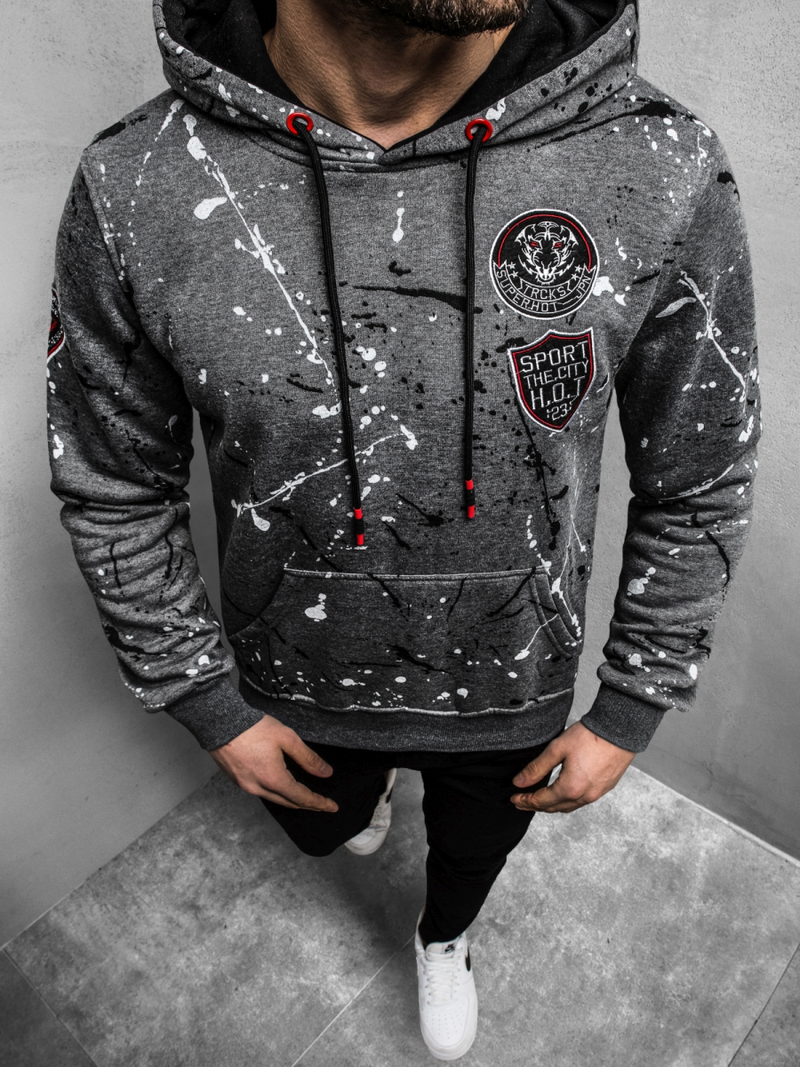 Мъжки суитшърт сив OZONEE JS/DD275Z