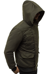 Мъжко яке тъмнозелена OZONEE JS/2019005