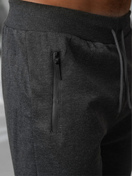 Мъжко долнище на анцуг цвят графитно OZONEE JS/15K1835/5