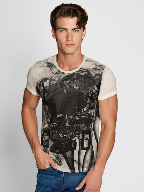 Мъжка тениска бежов OZONEE O/T126/155Z