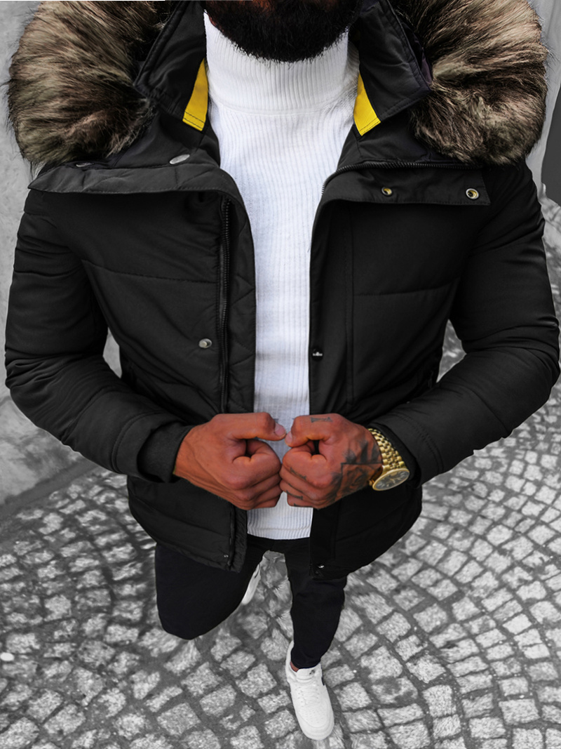 Мъжко яке черна OZONEE JS/M1966/392