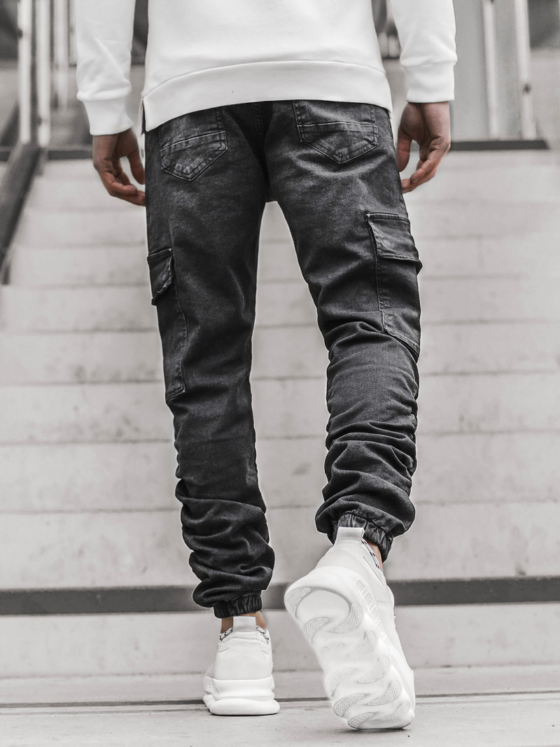 Мъжки панталони черни OZONEE O/B4967