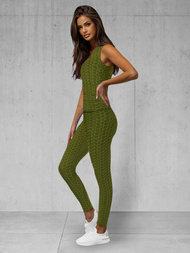 Дамски анцуг от две части каки OZONEE JS/YW88037/7Z