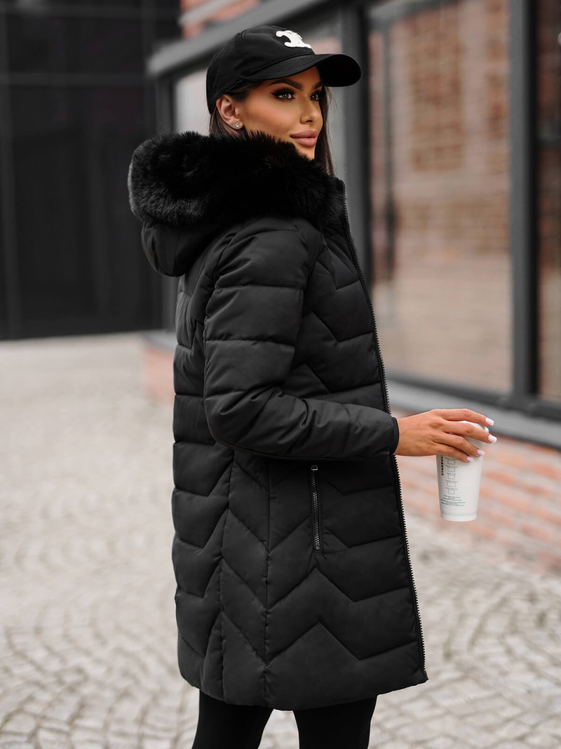 Дамско яке черно OZONEE JS/16M9121/392Z