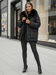 Дамско яке черно OZONEE JS/16M9185/392Z