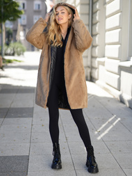 Дамско дълго зимно яке черно OZONEE JS/5M3352/392