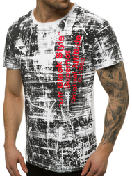 Мъжка тениска бяла OZONEE JS/SS10920