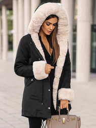 Дамско яке черна OZONEE JS/M763/392Z