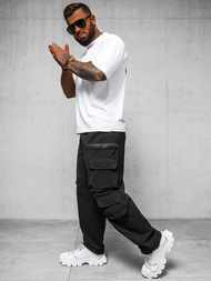 Мъжки панталони черни OZONEE O/PS5526