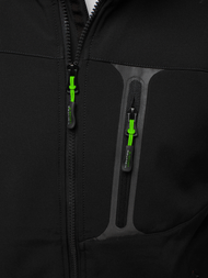 Мъжко яке SOFTSHELL черно-зелен OZONEE GE/12262