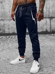 Мъжко долнище на анцуг тъмносиньо OZONEE JS/8K165