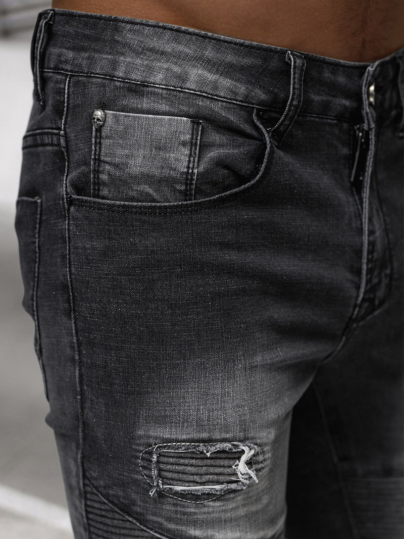 Мъжки дънки черни OZONEE NB/MP0142N