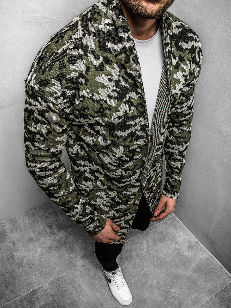 Мъжки пуловер зелен OZONEE MECH/0929Z