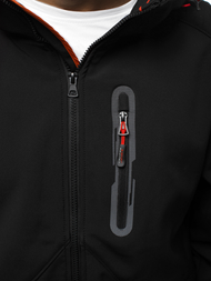 Мъжко яке SOFTSHELL черно и оранжево OZONEE GE/12263