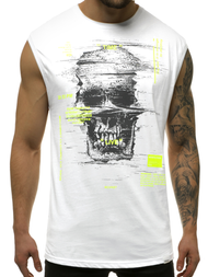 Мъжка тениска бял OZONEE MACH/M1212