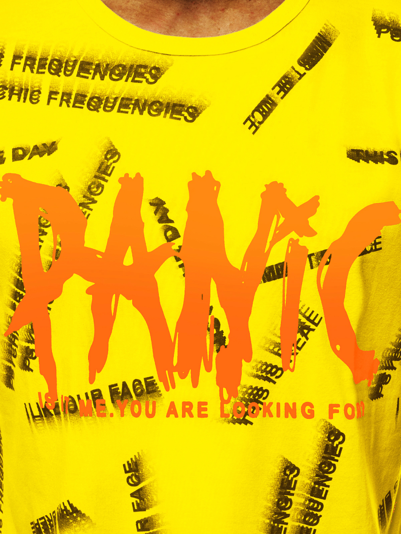 Мъжка тениска жълта OZONEE JS/KS1998