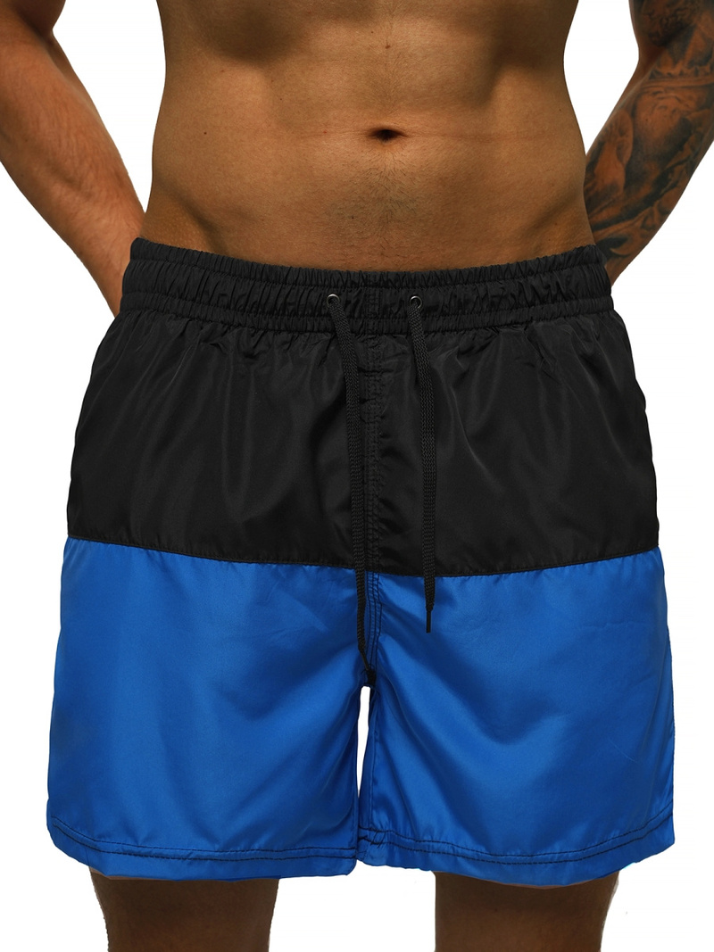 Мъжки плувни шорти черно-синьо OZONEE JS/HM060