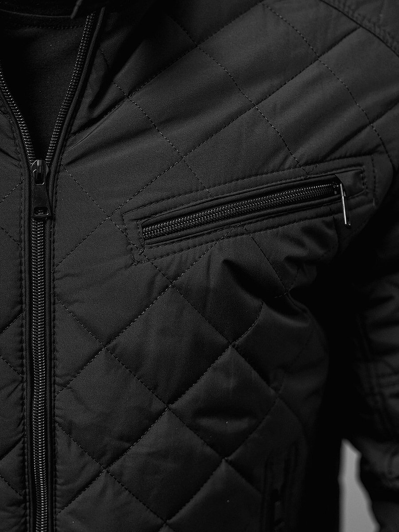 Мъжко яке черно OZONEE JS/22M306/392