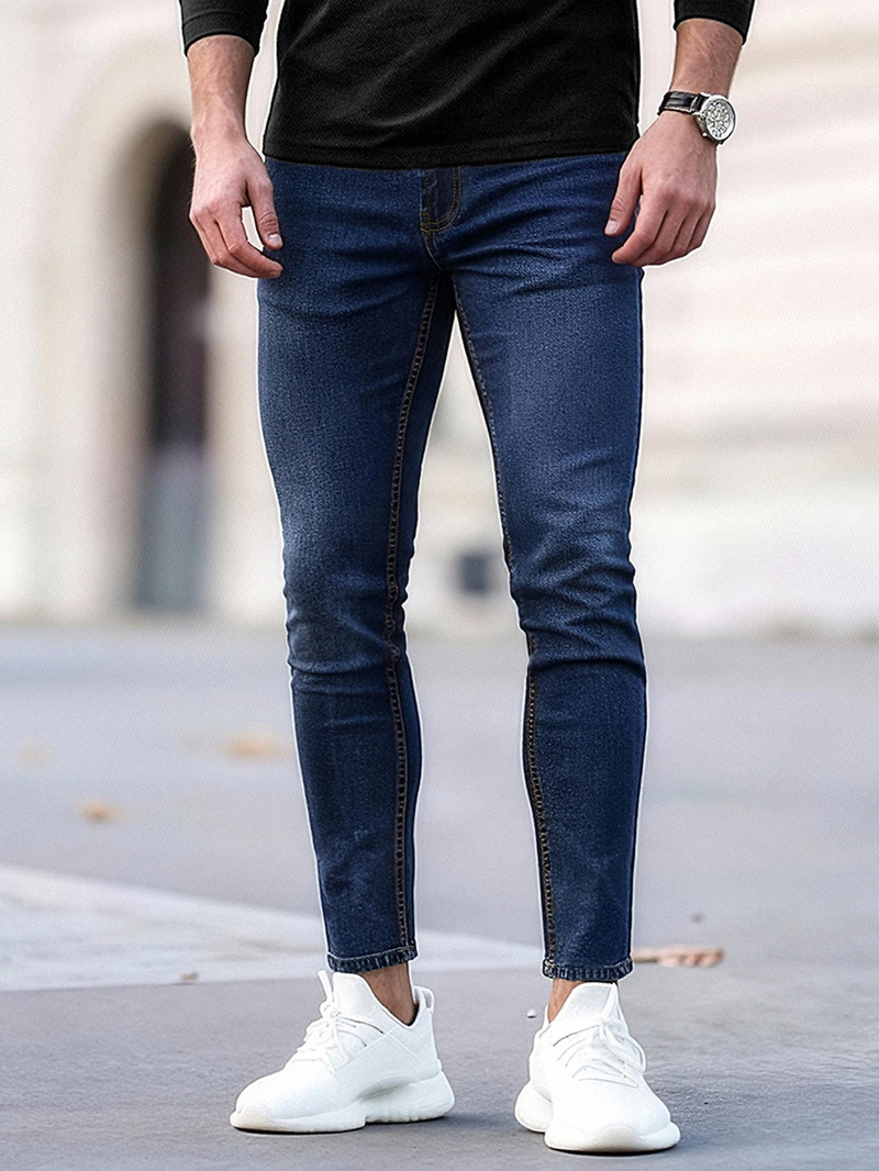 Мъжки дънки тъмно-синьо OZONEE O/JK2951Z