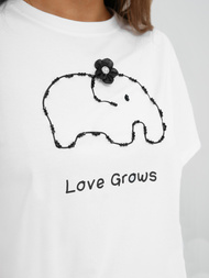 Дамска Tениска бял OZONEE JS/RJ77247