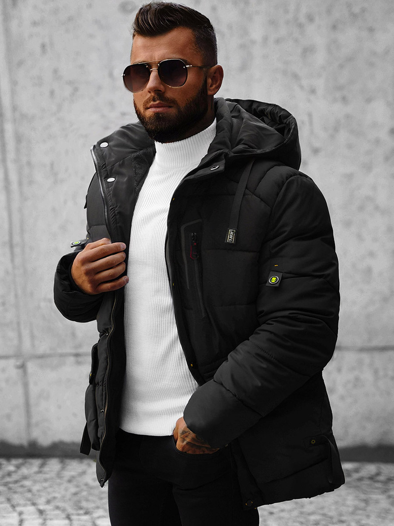 Зимно яке черно OZONEE JS/22M60/392Z