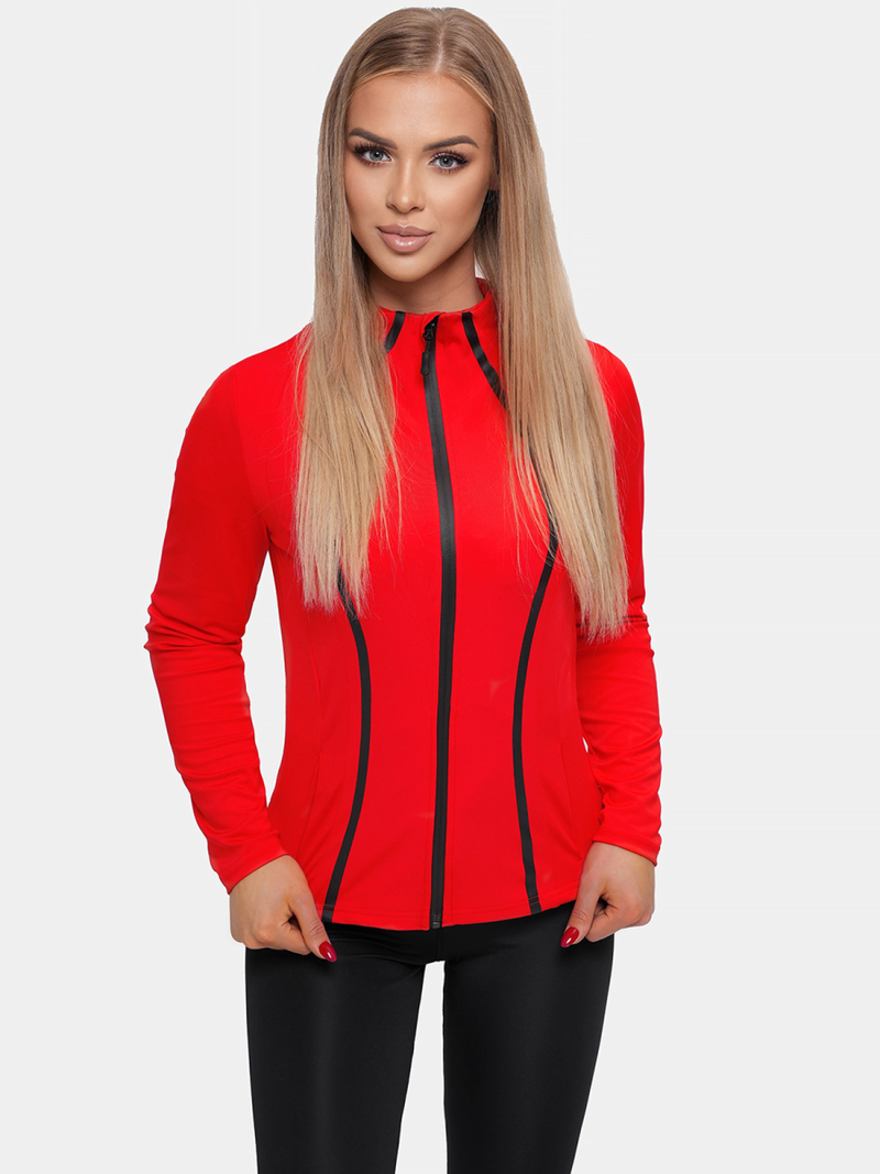 Дамски суичър червена OZONEE JS/HH020/5