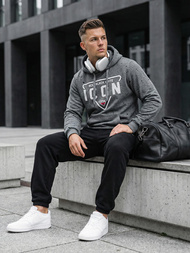 Мъжки суитшърт графитен OZONEE JS/8B1737/5