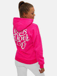 Дамски суитчър с качулка розова OZONEE JS/B26013Z